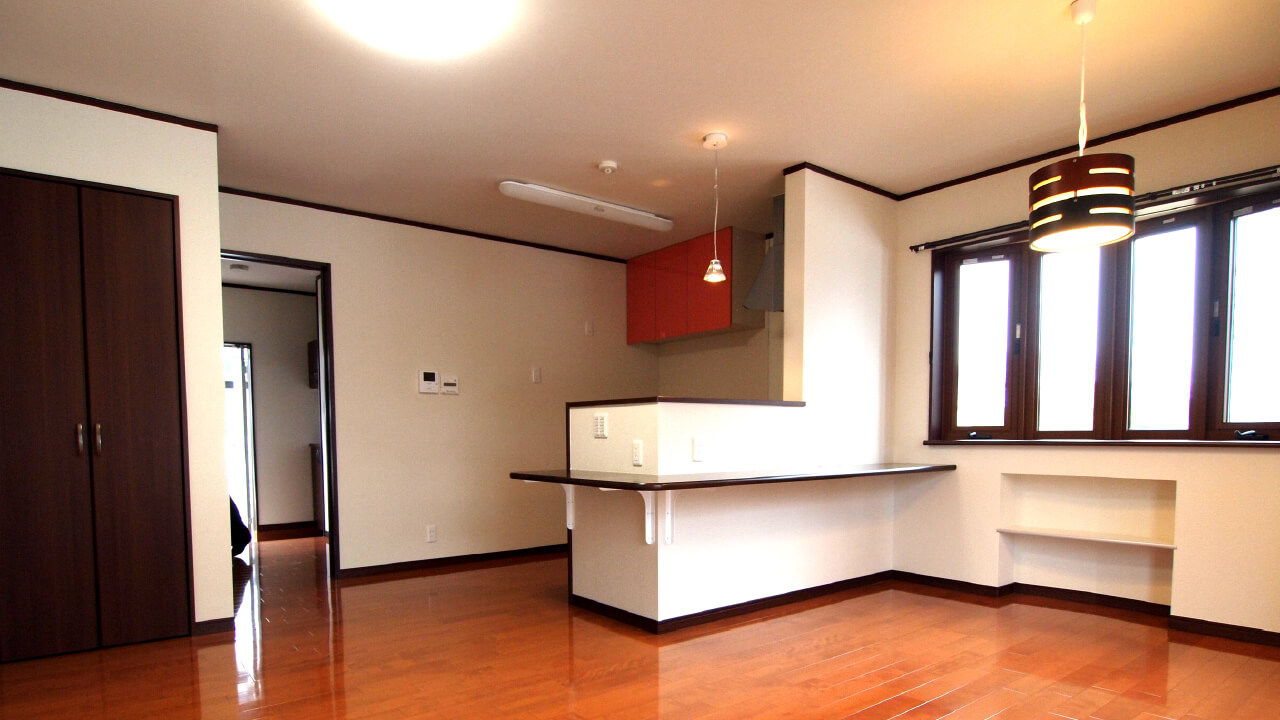 アパート内観、リビングの写真