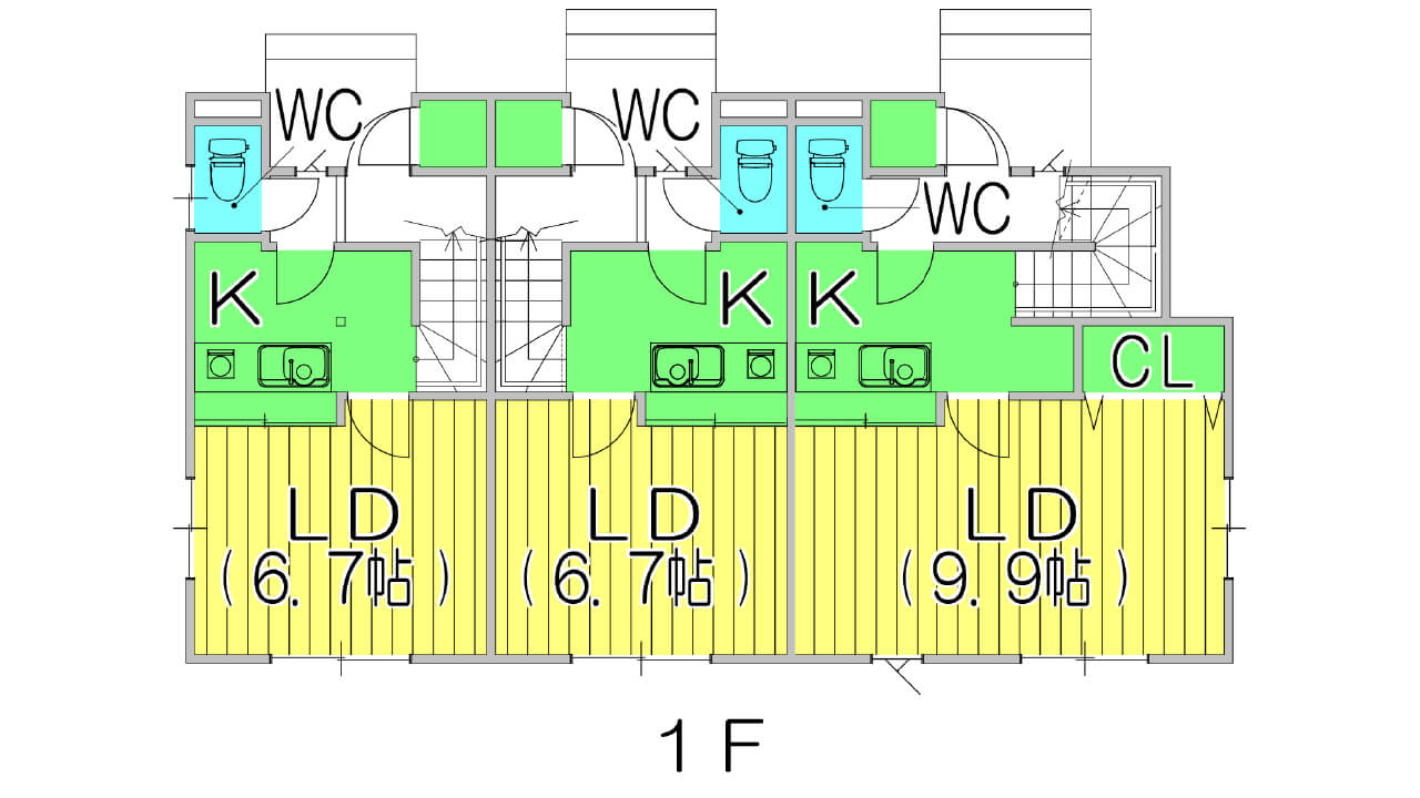 アパートの１階間取り図