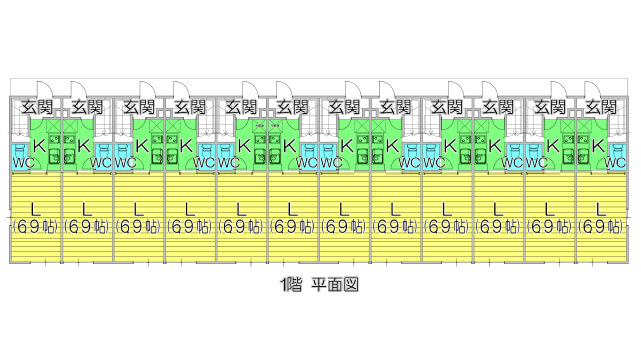 アパートの１階間取り図