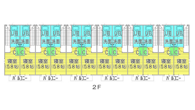 アパートの２階間取り図