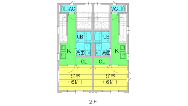 アパートの2階間取り図