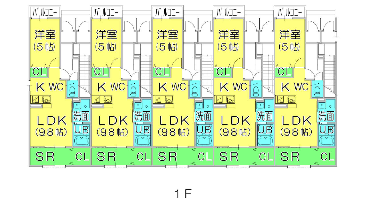 アパートの１階間取り図