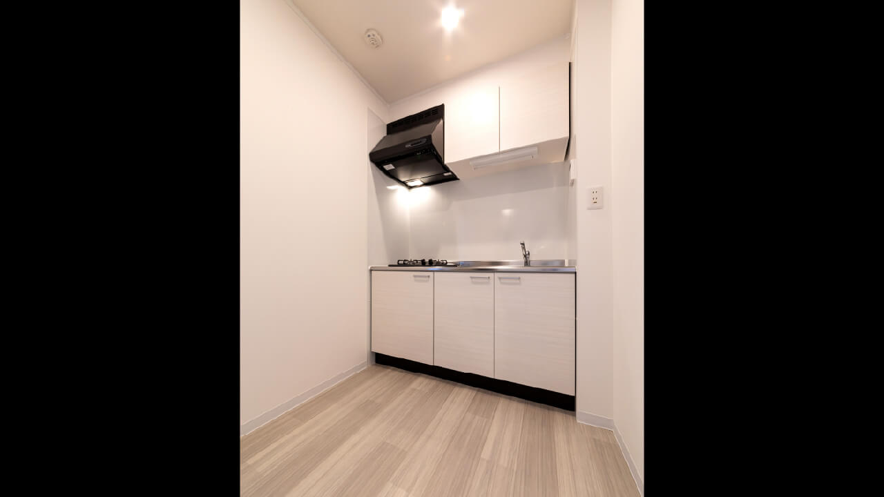 アパート内観、キッチンの写真