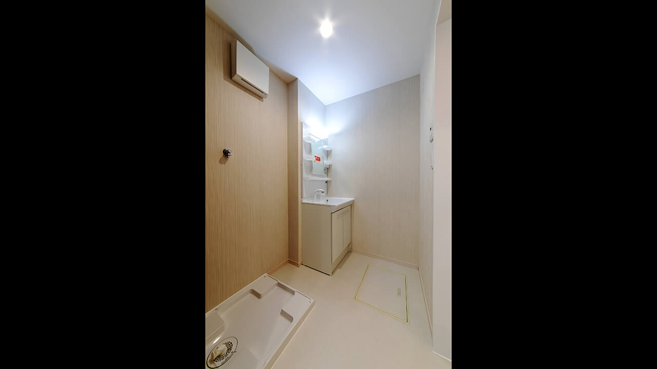 アパート内観、洗面台の写真